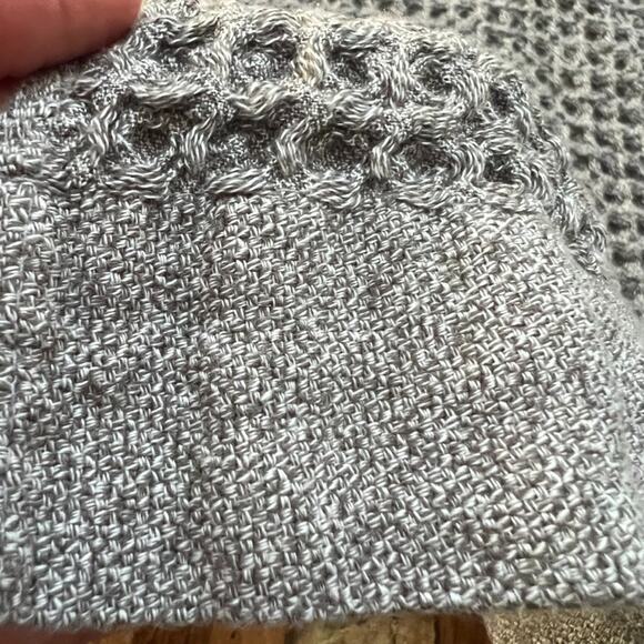 Nutrl Home Bath Towel 56 x 29" Gray Waffle Weave 100% Supima Cotton Loops - Picture 5 of 8